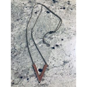 Peach “V” Necklace